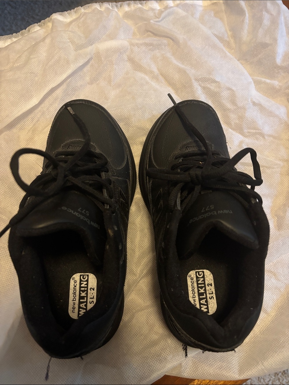 New Balance Black Lace-Up Sneakers